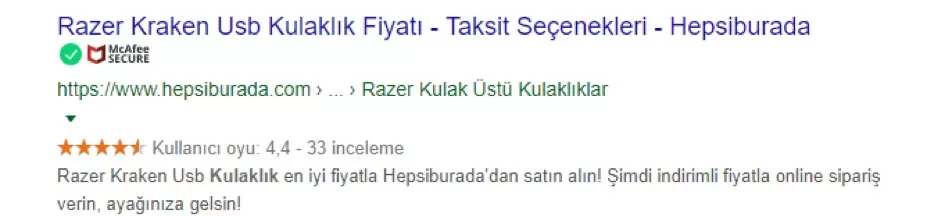 bireysel yorum iceren snippet ornegi