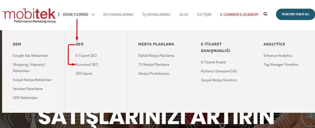 internal link ve SEO iliskisi