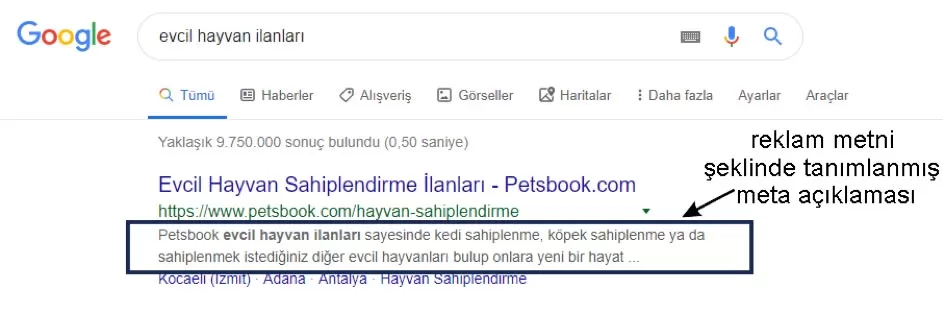 reklam metni aciklamasi ornegi