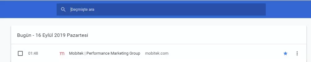 tarayici gecmisindeki favicon gorunumu