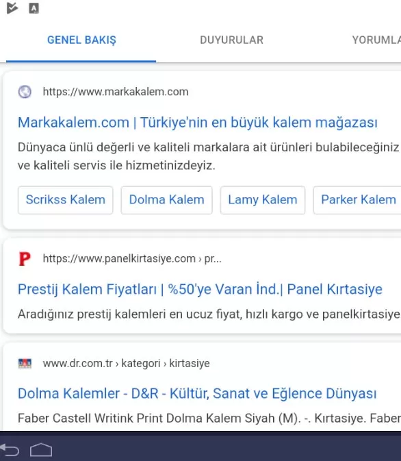urlnin yaninda varsayilan simge