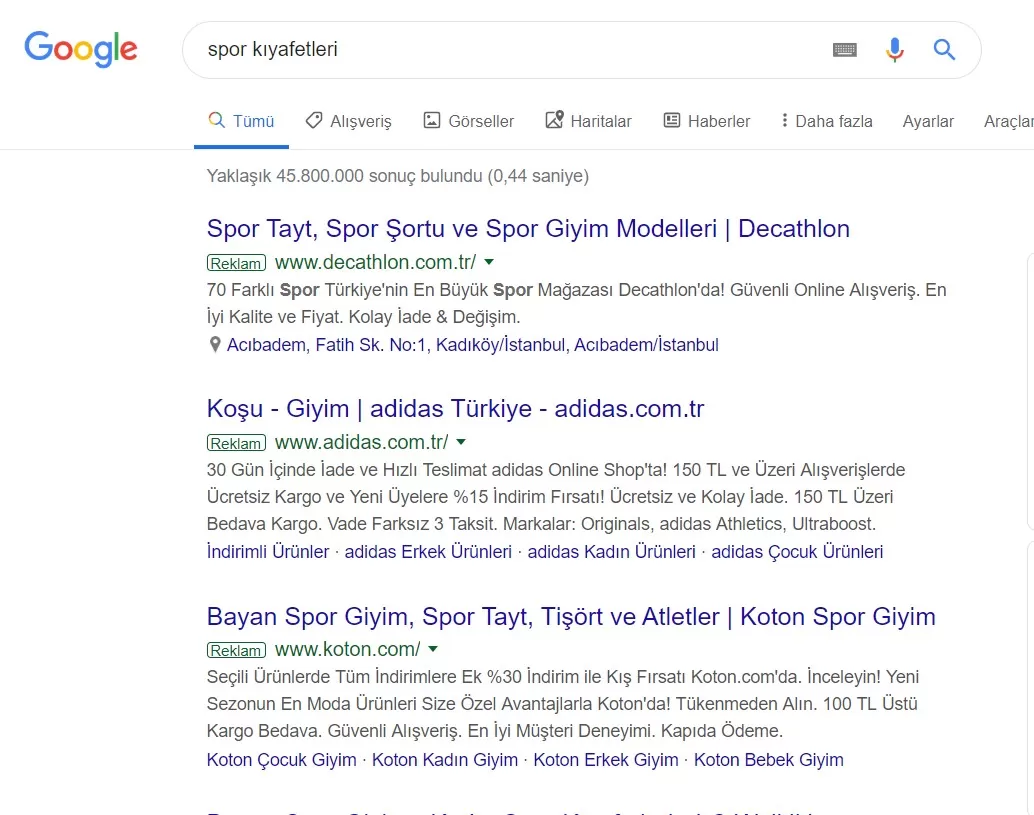 arama agi reklamlari