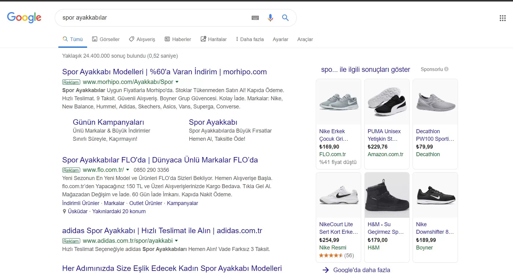 google alisveris reklamlari