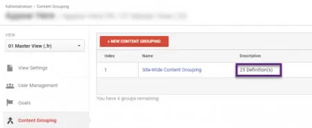 google analytics icerik gruplamasi