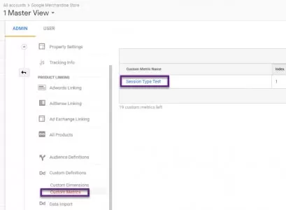 google analytics metrik