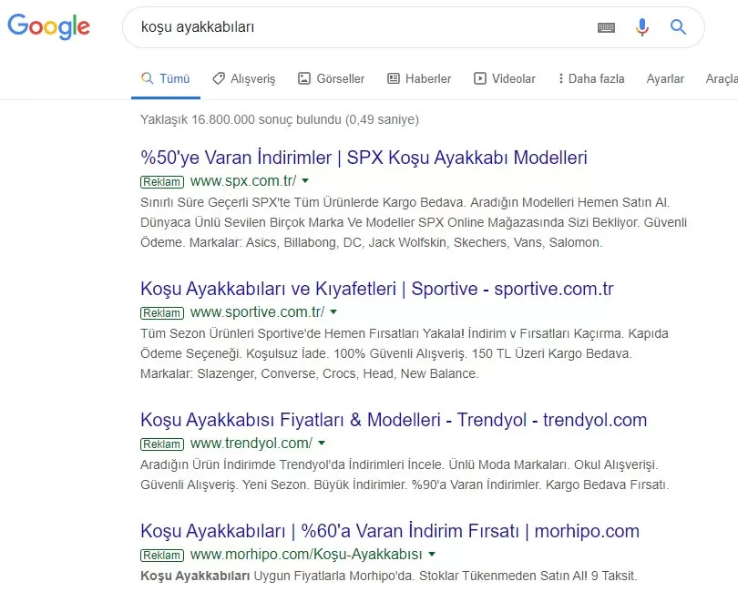 google arama agi reklamlari gorsel
