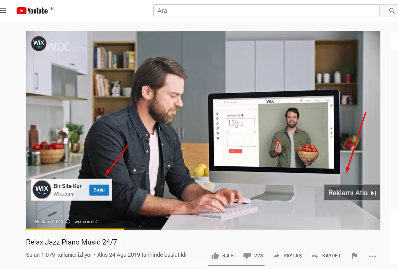 youtube uzerindeki goruntulu reklamlar