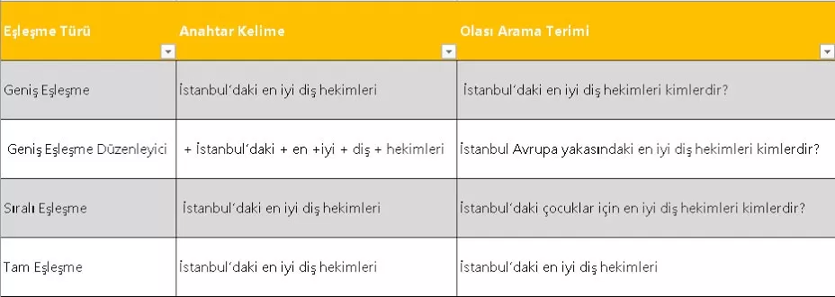 esleme modulleri