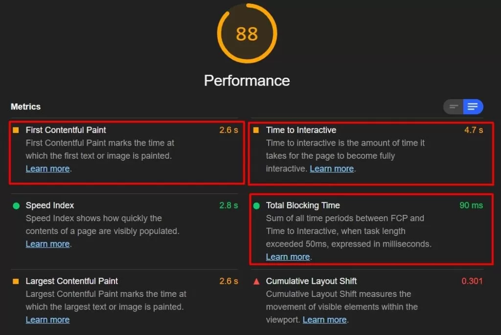 core web vitals page speed
