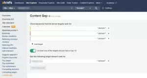 ahrefs content gap